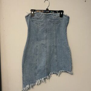 Cider Denim Asymmetrical Skirt